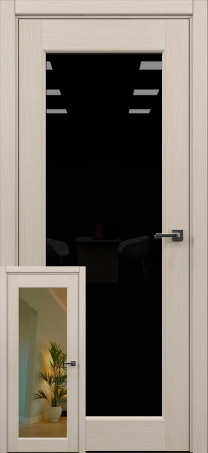 межкомнатные двери  Рада Пронто исполнение 2 вариант 3 Зеркало белёный дуб