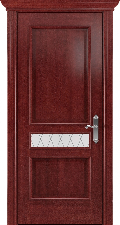 межкомнатные двери  Рада Палермо исполнение 2 вариант 5 гравировка красное дерево