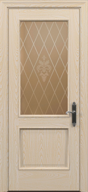 межкомнатные двери  Рада Валенсия вариант 1 гравировка белое золото