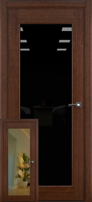 межкомнатные двери  Рада Пронто исполнение 2 вариант 3 Зеркало орех тёмный